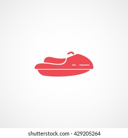 Water Scooter Red Icon On White Background