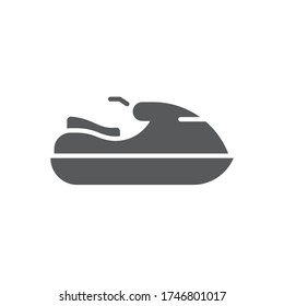 Water Scooter vector icon symbol sea sport isolated on white background