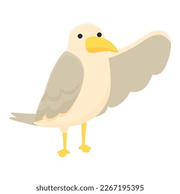 Water sea bird icon cartoon vector. Sea gull. Beach bird