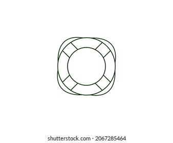 Water, sea, ocean, lifebuoy icon. Vector illustration. Flat design.