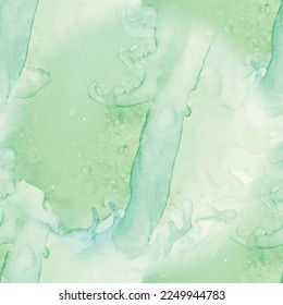 Water Seamless Ocean. Soft Seamless Background. Sea Seamless Background. Sea Modern Vector Painting. Blue Ocean Background. Green Art Ocean. Blue Elegant Texture. Green Watercolor Gradient Ocean.