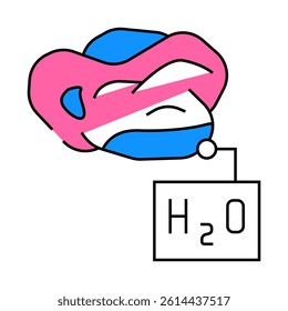 water search line icon vector. water search sign. isolated symbol illustration