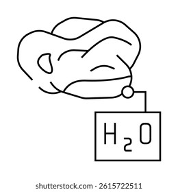 water search line icon vector. water search sign. isolated contour symbol black illustration