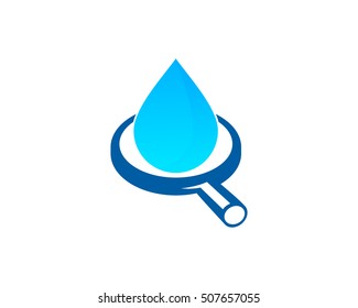 Water Search Logo Design Template Element
