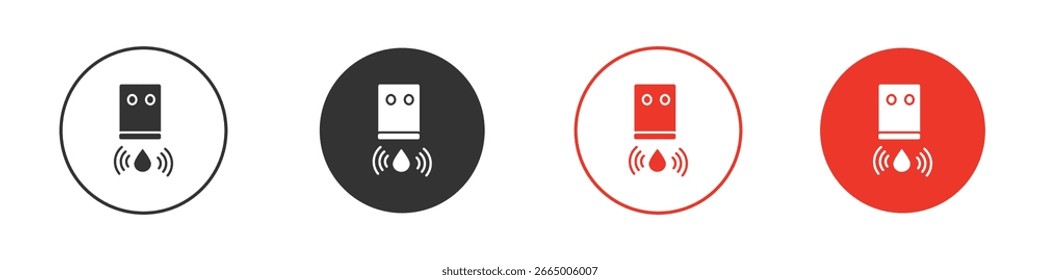 Water sensor icon. Black style vector icons. Isolated sign symbol