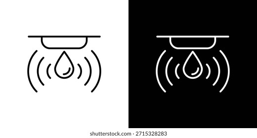 Concepto editable del icono del sensor de agua. símbolos editables del movimiento del Vector