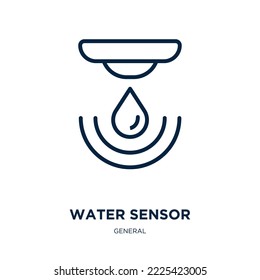 water sensor icon from general collection. Thin linear water sensor, water, sensor outline icon isolated on white background. Line vector water sensor sign, symbol for web and mobile