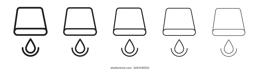 Wassersensor-Symbol, Umrissvektor-Logo-Illustration, lineares Piktogramm einzeln