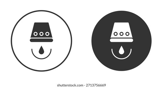 Water sensor icon signs pack. Vector symbols for graphic designs