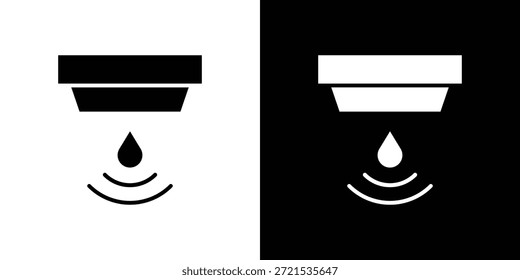 Sensor de agua icono silueta Vector plano paquete de diseño de ilustración.