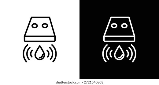 Icono del sensor de agua en estilo lineal delgado de estilo de moda.