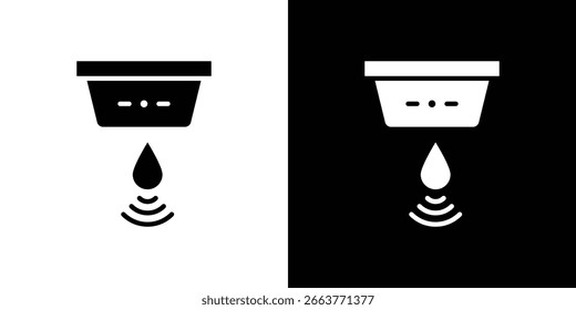 Ilustración vectorial de iconos de sensor de agua - Colección de iconos vectoriales de estilo negro de alta calidad