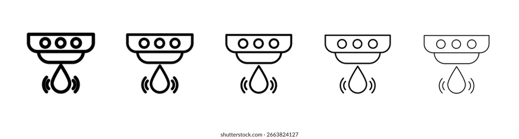 Icono del sensor de agua en estilo Web. Ilustración vectorial. Eps10
