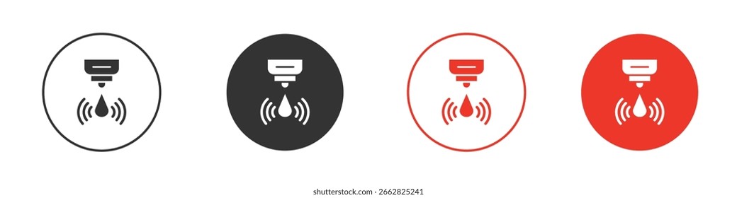 Iconos del sensor de agua. Estilo de diseño plano. Símbolos de Vector de Diseño gráfico. 