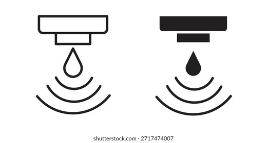 Water sensor icons. Pixel perfect. Vector outline icon. Flat logo concept.