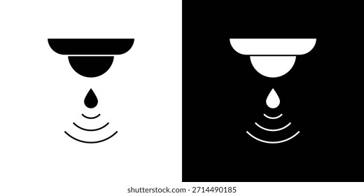 Design de silhueta de vetor de ícones de sensor de água. Ilustração de design gráfico plano vetorial.
