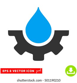 Water Service EPS vector icon. Illustration style is flat iconic bicolor blue and gray symbol on white background.