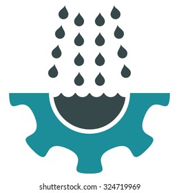 Water Service vector icon. Style is bicolor flat symbol, soft blue colors, rounded angles, white background.
