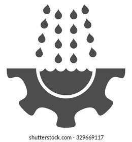 Water Service vector icon. Style is flat symbol, gray color, rounded angles, white background.