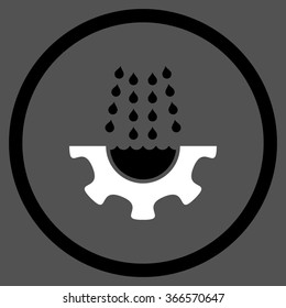 Water Service vector icon. Style is flat circled symbol, color, rounded angles, white background.