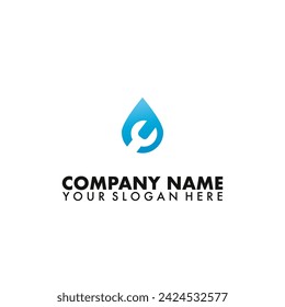 Water servis or Plumbing Logo Template Design Vector
