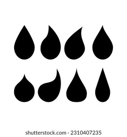Water set icon vector silhouette illustration isolated white background