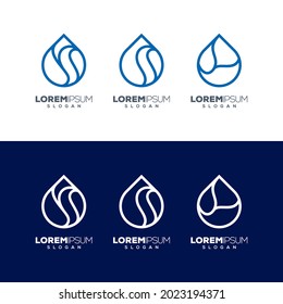 plantilla de diseño de logotipo de conjunto de agua