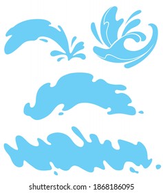 Water Set Shapes, Abstract Illustration