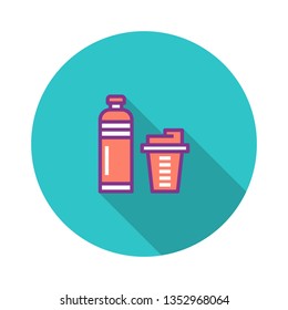 Water And Shaker Flat Icon