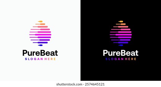 Water shape beat vector logo design in modern and simple abstract style.