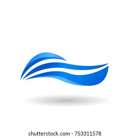 water shape logo template with modern concept and trendy style use for brand and business identity design vector eps 10