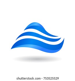 water shape logo template with modern concept and trendy style use for brand and business identity design vector eps 10