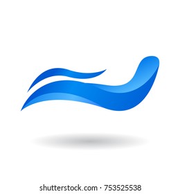 water shape logo template with modern concept and trendy style use for brand and business identity design vector eps 10