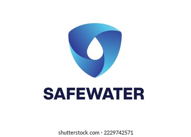 Water and Shield Logo Design