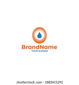 Water Shine Logo Design Vector