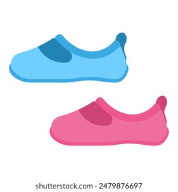 Water shoes for kids vector cartoon illustration isolated on a white background.