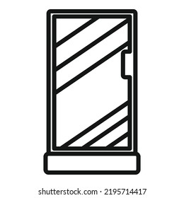 Water Shower Cabin Icon Outline Vector. Glass Stall. Domestic Bath