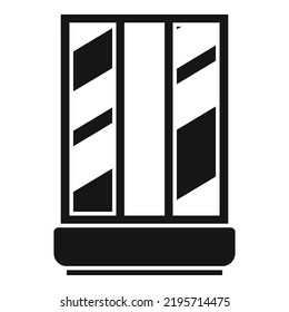 Water shower cabin icon simple vector. Glass stall. Domestic bath