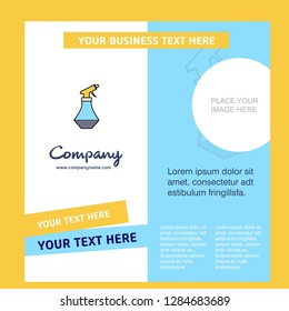 Water shower Company Brochure Template. Vector Busienss Template