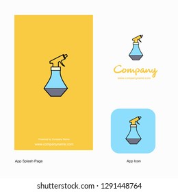 Water shower Company Logo App Icon and Splash Page Design. Creative Business App Design Elements