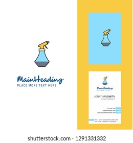 Water shower Creative Logo and business card. vertical Design Vector