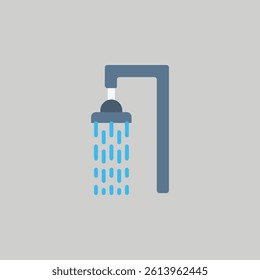 water shower icon in design 