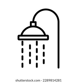 water shower washroom outline icon vector illustration