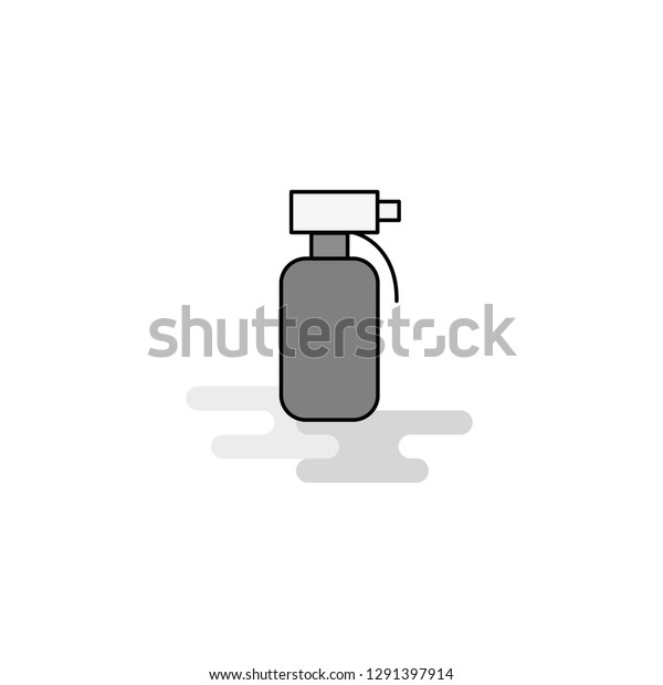 Water\
shower  Web Icon. Flat Line Filled Gray Icon\
Vector