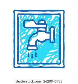 water sign doodle icon sketch vector. water sign sign. isolated symbol illustration