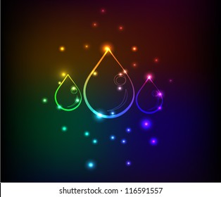 Water sign,Abstract background,Vector
