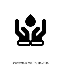 Water Silhouette Icon On White Background