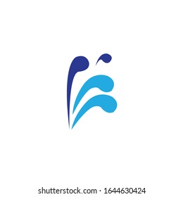 water simple color vector design icon