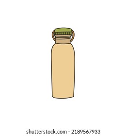 Water sipper icon in vector. Water flask illustration in vector. Drinking water sipper illustration in vector