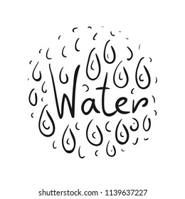 Water. Sketch. Vector illustration